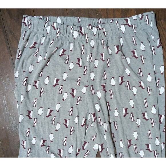 Cacique sleep pants Women Plus 22 24 gray penguin print lounge pajama bottoms - Picture 7 of 12